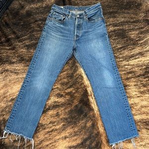 High rise raw hem 501 levi's